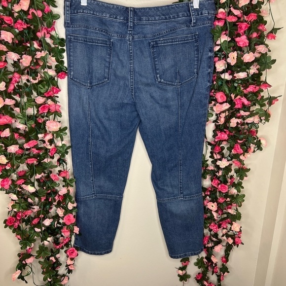 Eddie Bauer Blue Modern Slim Crop Jeans Womens 14 Plus Size Denim - Picture 4 of 7